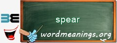 WordMeaning blackboard for spear